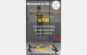 NOUVEAUTÉ - FREESTYLE GYM ! 